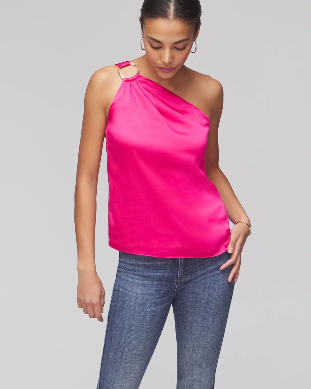 One Shoulder Ring Top